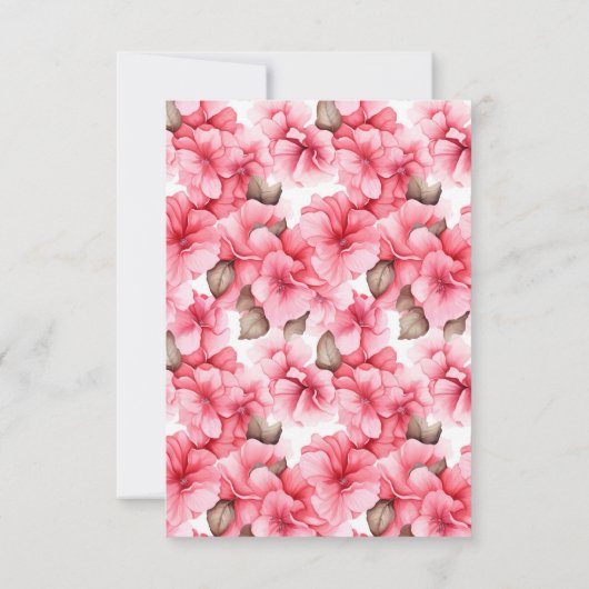 ピンクかわいらしガーデンフローラアーチシック40th誕生日 招待状 (裏面)