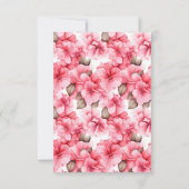 ピンクかわいらしガーデンフローラアーチシック99誕生日 招待状 (裏面)