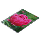 ピンクかわいらしガーデン牡丹 ノートブック (左側)