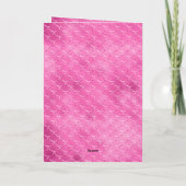 ピンクかわいらしガーリーの人魚 カード (裏面)