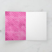 ピンクかわいらしガーリーの人魚 カード (内部)