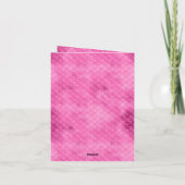 ピンクかわいらしガーリーの人魚 サンキューカード (裏面)