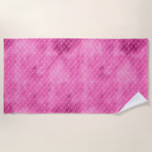 ピンクかわいらしガーリーの人魚 ビーチタオル (正面)