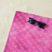 ピンクかわいらしガーリーの人魚 ビーチタオル (インサイチュ)