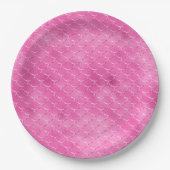 ピンクかわいらしガーリーの人魚 ペーパープレート (正面)