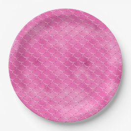 ピンクかわいらしガーリーの人魚 ペーパープレート