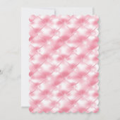 ピンクかわいらしガーリータフツ赤ちゃんシャワー 招待状 (裏面)