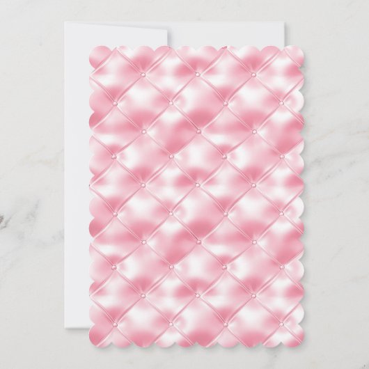 ピンクかわいらしガーリータフツ赤ちゃんシャワー 招待状 (裏面)