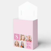 ピンクかわいらしガールズ写真カスタム誕生日パーティー フェイバーボックス (オープン)