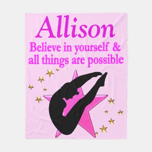 ピンクかわいらしガールパーソナライズされたダイバーブランケット フリースブランケット (正面)