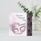 ピンクかわいらしキンセアニェラ仮装パーティー 招待状 (スタンド正面)