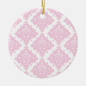 ピンクかわいらしギフトアイディアの女の子 セラミックオーナメント (正面)