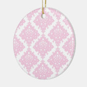 ピンクかわいらしギフトアイディアの女の子 セラミックオーナメント (左)