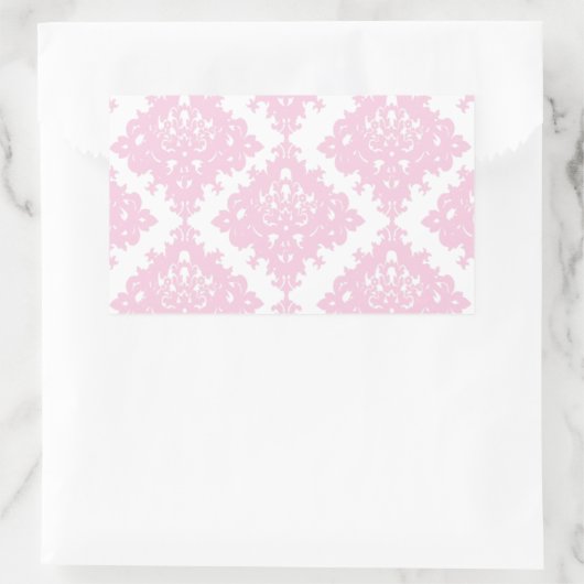 ピンクかわいらしギフトアイディアの女の子 長方形シール (バッグ)