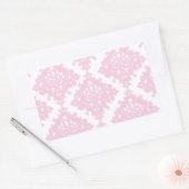 ピンクかわいらしギフトアイディアの女の子 長方形シール (封筒)