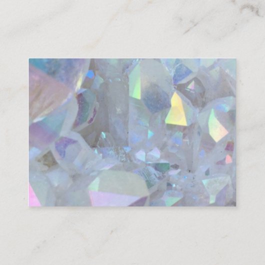 ピンクかわいらしクオーツ結晶サンキューカード 名刺 (裏面)