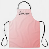 ピンクかわいらしクグラデーション エプロン (正面)