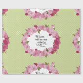 ピンクかわいらしクリスチャンの花の贈り物 ラッピングペーパー (フラット)