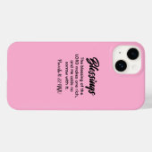 ピンクかわいらしクリスチャン信仰恵み聖句 Case-Mate iPhoneケース (裏面 (横))
