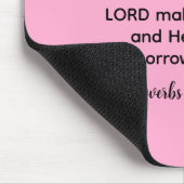 ピンクかわいらしクリスチャン信仰聖句 マウスパッド (コーナー)