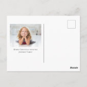 ピンクかわいらしクリスマストナディアシックなフォトホリデー ポストカード (裏面)