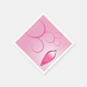 ピンクかわいらしクリスマス飾りホリデーデザイン スタンダードカクテルナプキン (角)