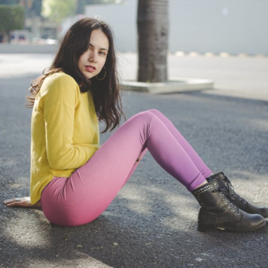 ピンクかわいらしグラデグラデーションント レギンス