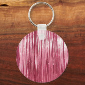 ピンクかわいらしグラムティンセルストライプズ キーホルダー (裏面)
