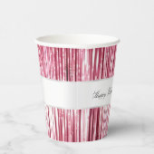 ピンクかわいらしグラムティンセルストライプズ 紙コップ (右)