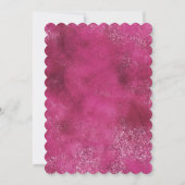 ピンクかわいらしグリジーグリッタースパークル16誕生日 招待状 (裏面)