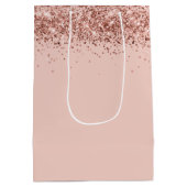 ピンクかわいらしグリッターキンセアニェラ ミディアムペーパーバッグ (裏面)