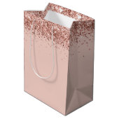 ピンクかわいらしグリッターキンセアニェラ ミディアムペーパーバッグ (裏面アングル)