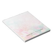 ピンクかわいらしグリッターグラマガーリーラス ノートパッド (アングル)