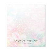 ピンクかわいらしグリッターグラマガーリーラス ノートパッド (正面)