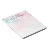 ピンクかわいらしグリッターグラマガーリーラス ノートパッド (アングル)