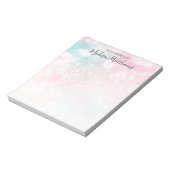 ピンクかわいらしグリッターグラマガーリーラス ノートパッド (回転)