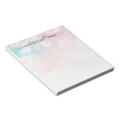 ピンクかわいらしグリッターグラマガーリーラス ノートパッド (アングル)