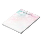 ピンクかわいらしグリッターグラマガーリーラス ノートパッド (回転)