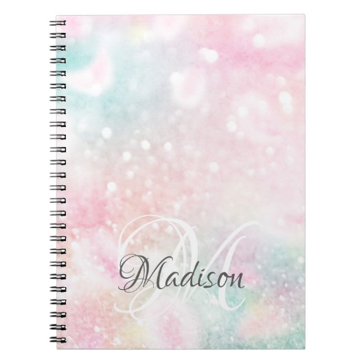 ピンクかわいらしグリッターグラマガーリーラス ノートブック (正面)