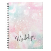 ピンクかわいらしグリッターグラマガーリーラス ノートブック (正面)