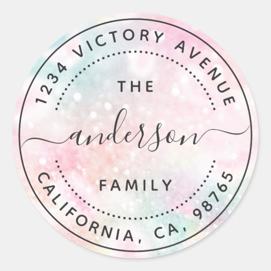 ピンクかわいらしグリッターグラマガーリーラス ラウンドシール (正面)