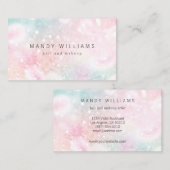 ピンクかわいらしグリッターグラマガーリーラス 名刺 (正面/裏面)