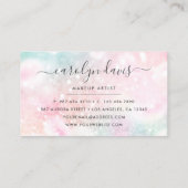 ピンクかわいらしグリッターグラマガーリーラス 名刺 (裏面)