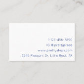 ピンクかわいらしグリッターグラムダンススタジオモダン 名刺 (裏面)