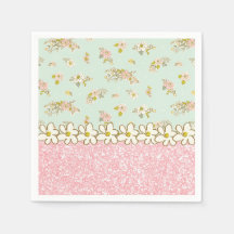 ピンクかわいらしグリッターフローラグリーンヴィンテージデイジー