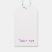 ピンクかわいらしグリッタープリンセスガールズ誕生日 ギフトタグ (裏面)