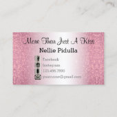 ピンクかわいらしグリッター唇 名刺 (裏面)