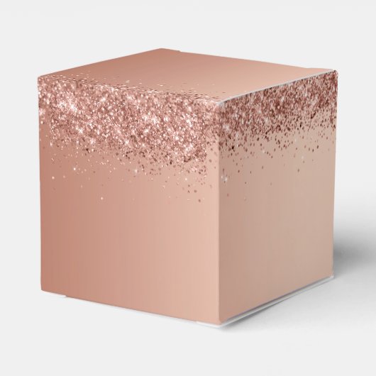 ピンクかわいらしグリッター空白のお願い フェイバーボックス (裏面サイド)