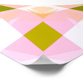 ピンクかわいらしグリーンパーアスペルアスペラアドアストラやる気を起こさせる ポスター (角)