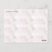 ピンクかわいらしグリーンムルベリーパッチワークキルトデザイン ポストカード (裏面)